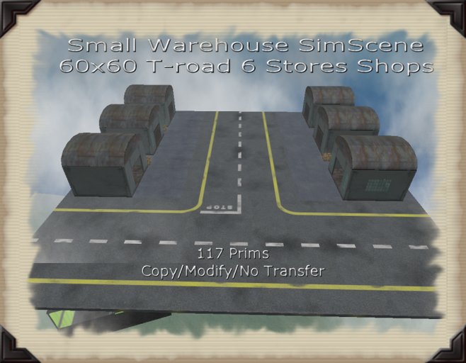 Small Warehouse SimScene 60x60 T-road 6 Shops