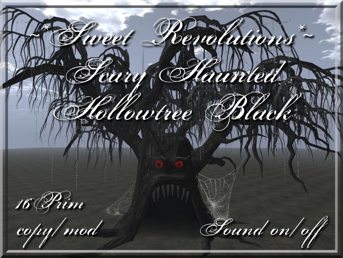~*SR*~ Scary Haunted HollowTree Black cm Box