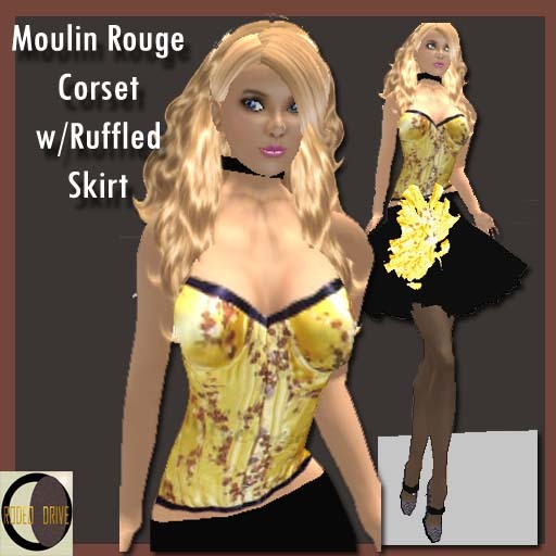 Corset Moulin Rouge set