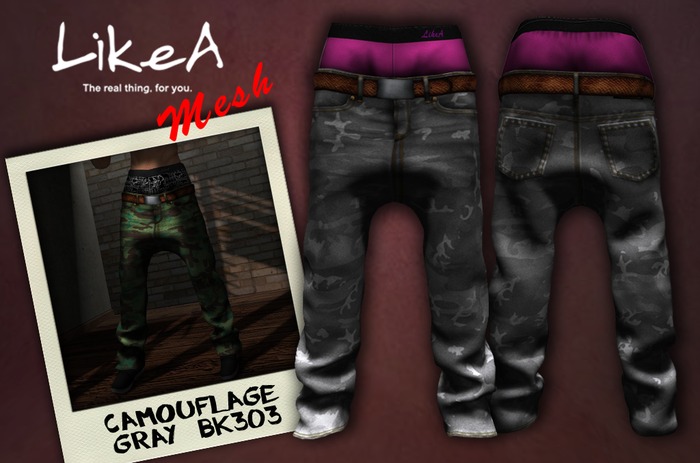 ::LikeA::DENIM GRAY CAMOUFLAGE BK303 (FEMALE) 