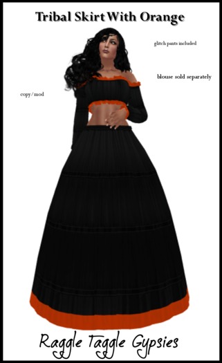 *RTG Tribal Skirt With Orange