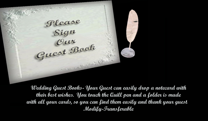 Wedding Guest Book- Ribbons & Roses *CHB*