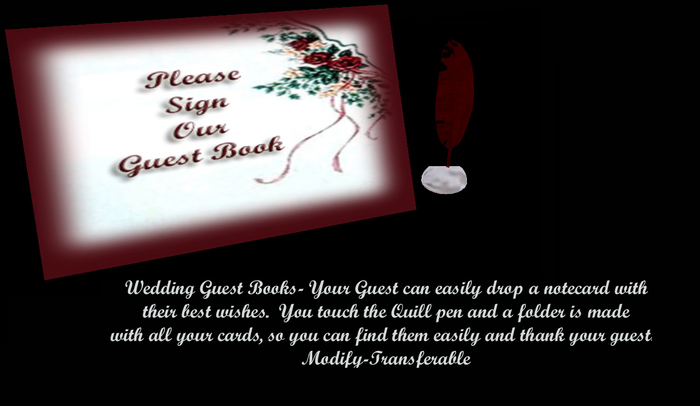 Wedding Guest Book- Red Rose *CHB*