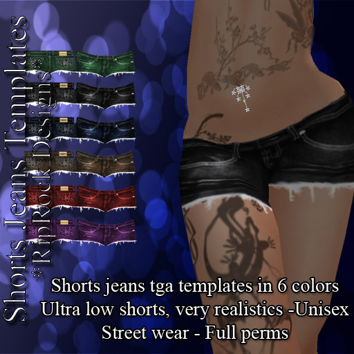 RipRock - ultra low short jeans tga templates