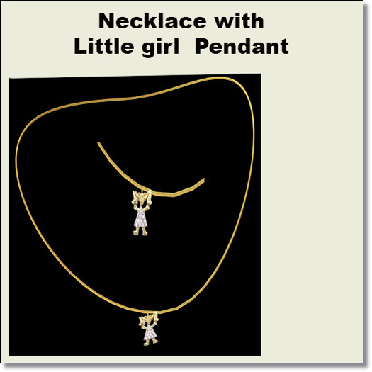 Second Life Marketplace Necklace with Little girl Pendant bxd