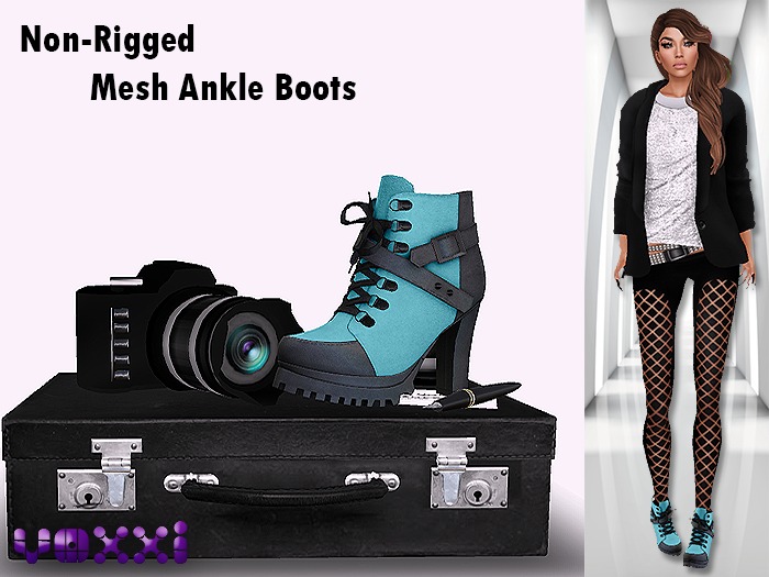 .::voxxi::. [Remy] Sporty Ankle Boots Blue