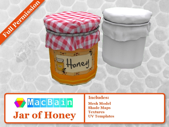 Jar of Honey - Mesh Object - Full Permission