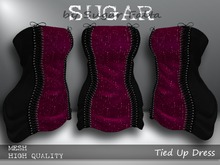 SUGAR - Tied Up Corset Dress - LUSH FUCHSIA