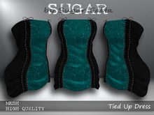 SUGAR - Tied Up Corset Dress - LUSH TEAL