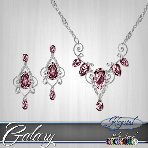 ::: Krystal ::: Galaxy - Jewelry Set - Platinum (MultiJewel)