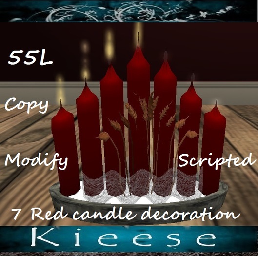 Red candle decoration 