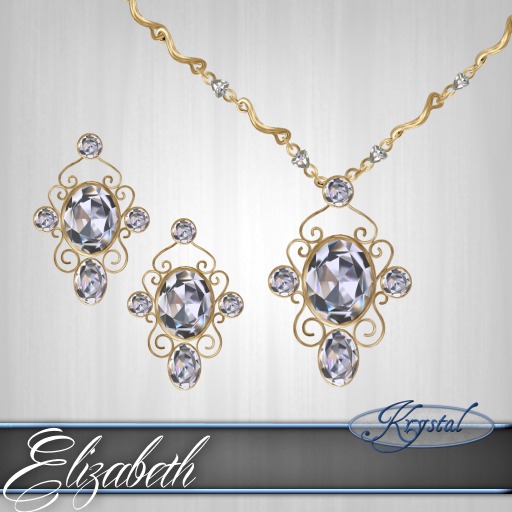 ::: Krystal ::: Elizabeth - Jewelry Set - Gold