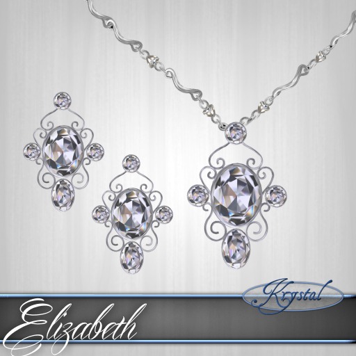 ::: Krystal ::: Elizabeth - Jewelry Set - Silver