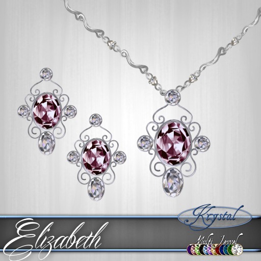::: Krystal ::: Elizabeth - Jewelry Set - Silver (MultiJewel)