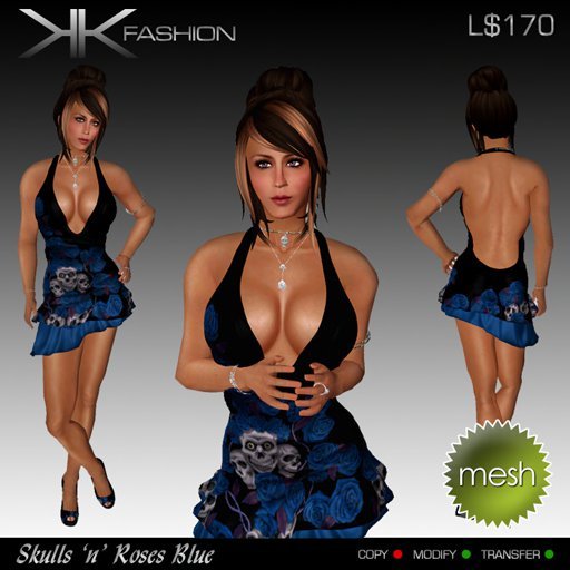 KKF - Skulls n Roses - Blue