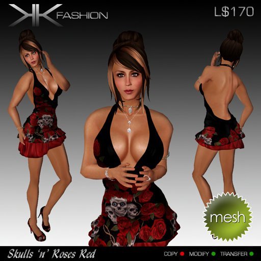 KKF - Skulls n Roses - Red