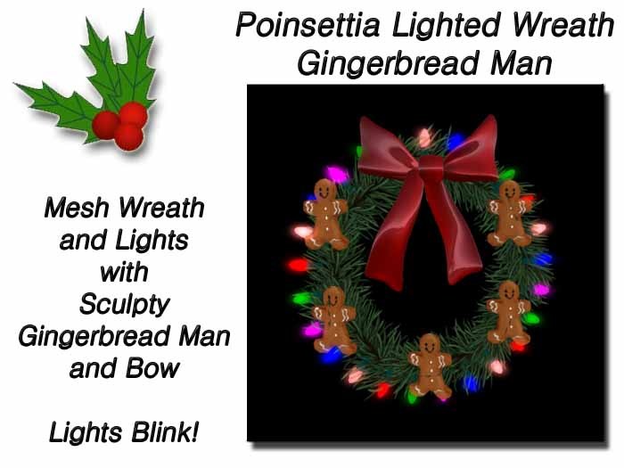 [Wish List] Lighted Wreath-Gingerbread Man