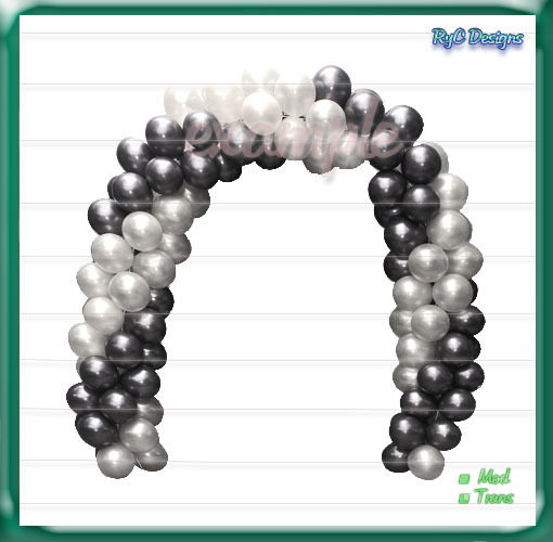Arco Globos & Balloon Arch (black white) Dollarbie
