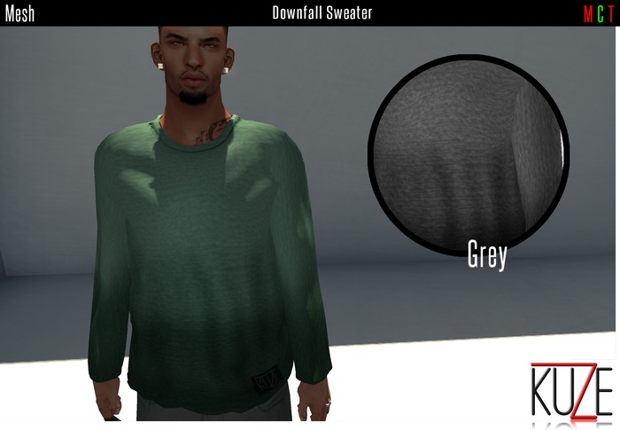 .kuZe. Downfall Sweater - Grey