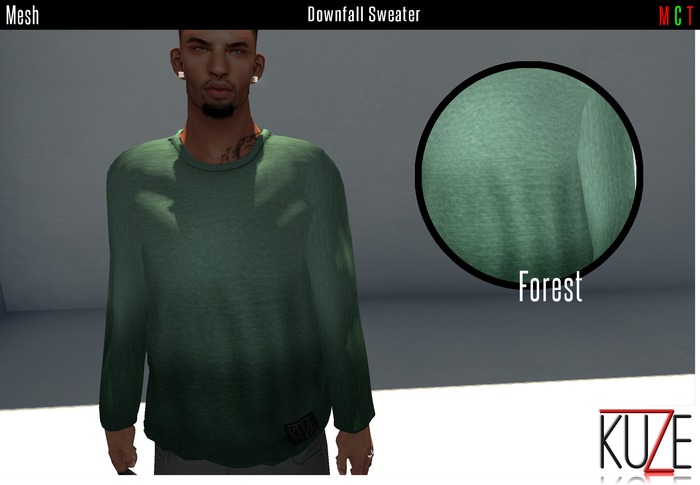 .kuZe. Downfall Sweater - Forest