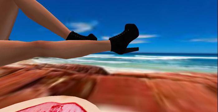 BLACK BOOT TIZI MESH