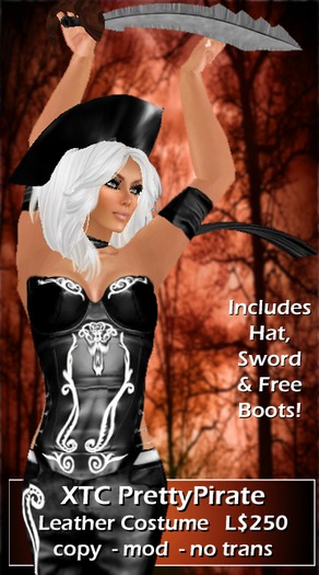 XTC PrettyPirate Leather Costume