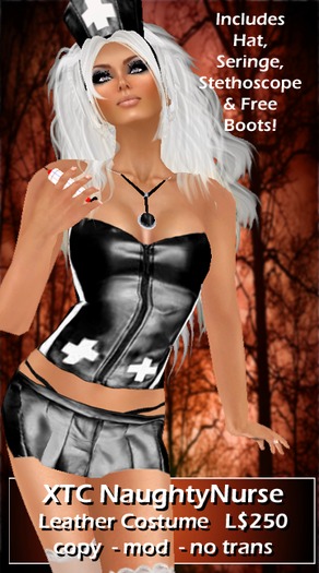 XTC NaughtyNurse Leather Costume