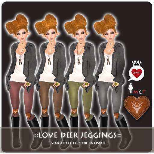 ::LEO-NT:: LOVE DEER Jeggings [Fatpack 8 Colors]