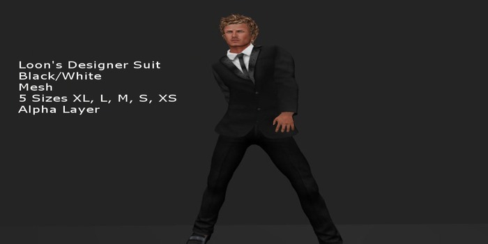 Loon's Designer Suit Black/White