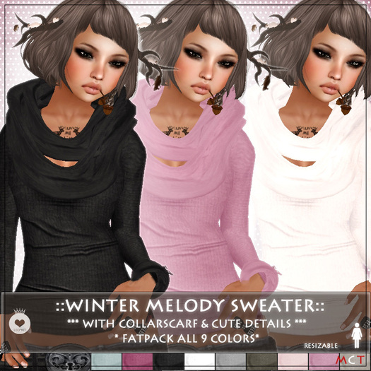 ::LEO-NT:: WINTER MELODY<3 Sweater [fatpack 9 colors]