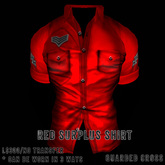 *GUARDED CROSS/Men’s-Wear* Red Surplus Shirt