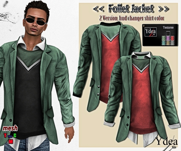 *Ydea* Follet jacket men green