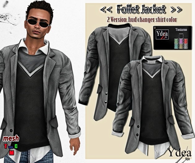 *Ydea* Follet jacket men grey
