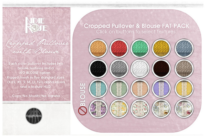 ~*INDIE ROSE*~ MESH Cropped Pullover & Blouses DEMOS