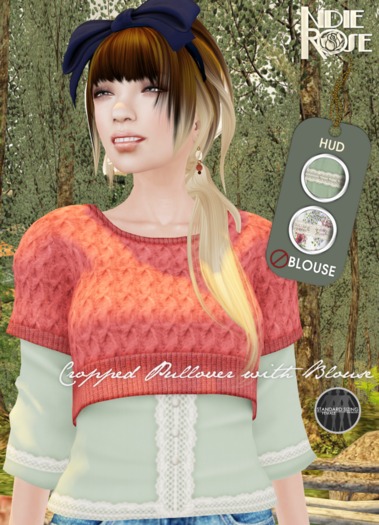 ~*INDIE ROSE*~ MESH Cropped Pullover & Blouses DEMOS