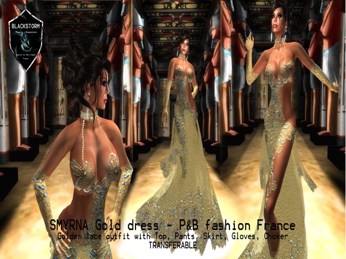 P&B SMYRNA GOLD DRESS