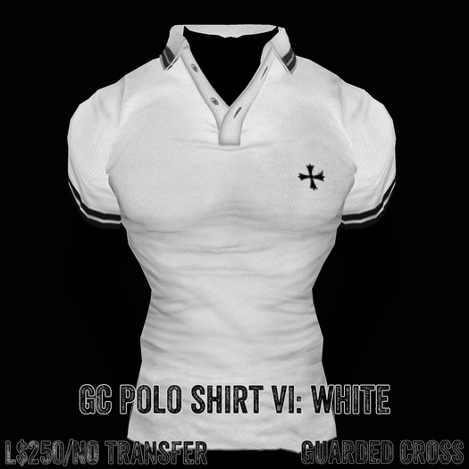 *GUARDED CROSS/Men’s-Wear* GC Polo Shirt VI: White