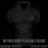 *GUARDED CROSS/Men’s-Wear* GC Polo Shirt V: Black x Black