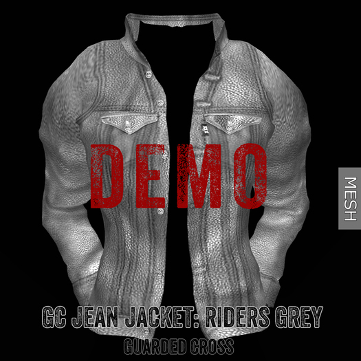* GUARDED CROSS/Men’s-Wear * GC Jean Jacket: Riders Grey -DEMO-