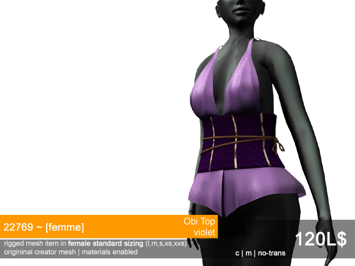 _demo_22769 ~ [femme] Obi Top Teal