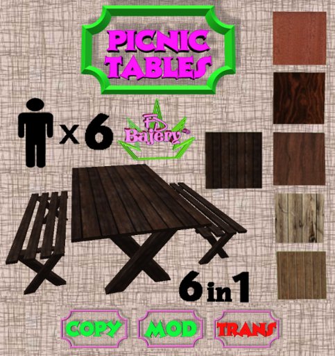 A picnic tables