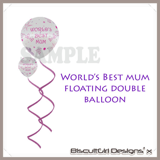 World's Best Mum Double Floating Balloon