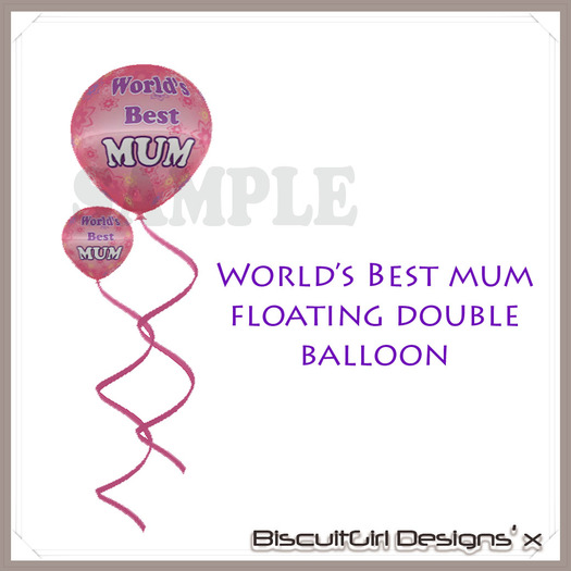 World's Best Mum Double Floating Balloon