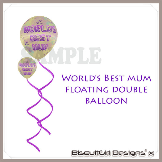 World's Best Mum Double Floating Balloon