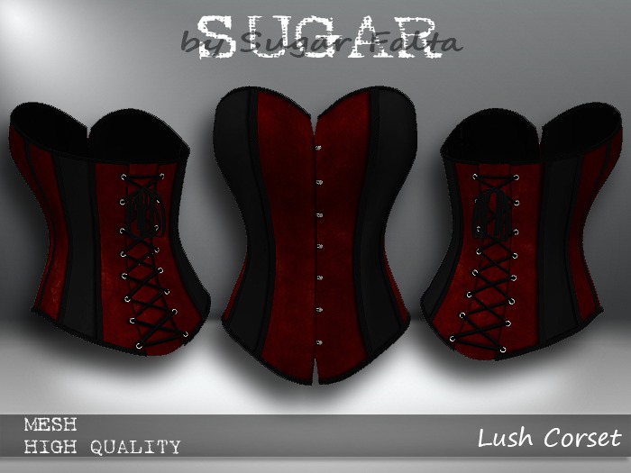 SUGAR - Lush Corset - RED VELVET