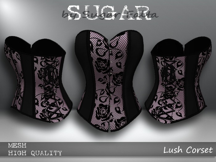 SUGAR - Lush Corset - FISHNET BLUSH