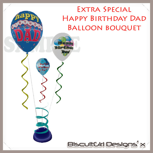 Extra Special Happy Birthday DAD  Balloon Bouquet