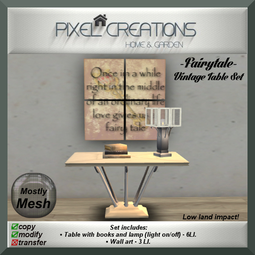 [PC] FAIRYTALE - VINTAGE TABLE SET (Mesh) (Boxed)