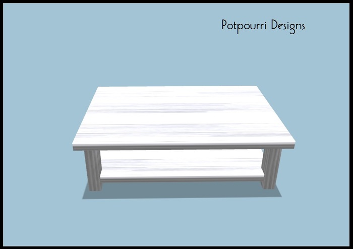 Coffee Table White Wood