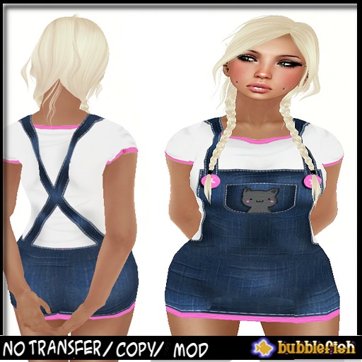 *Bubblefish* Overall Dress Kitty